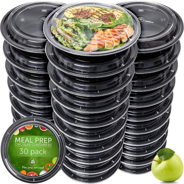 24 oz Plastic Meal Boxes, 30 Pack