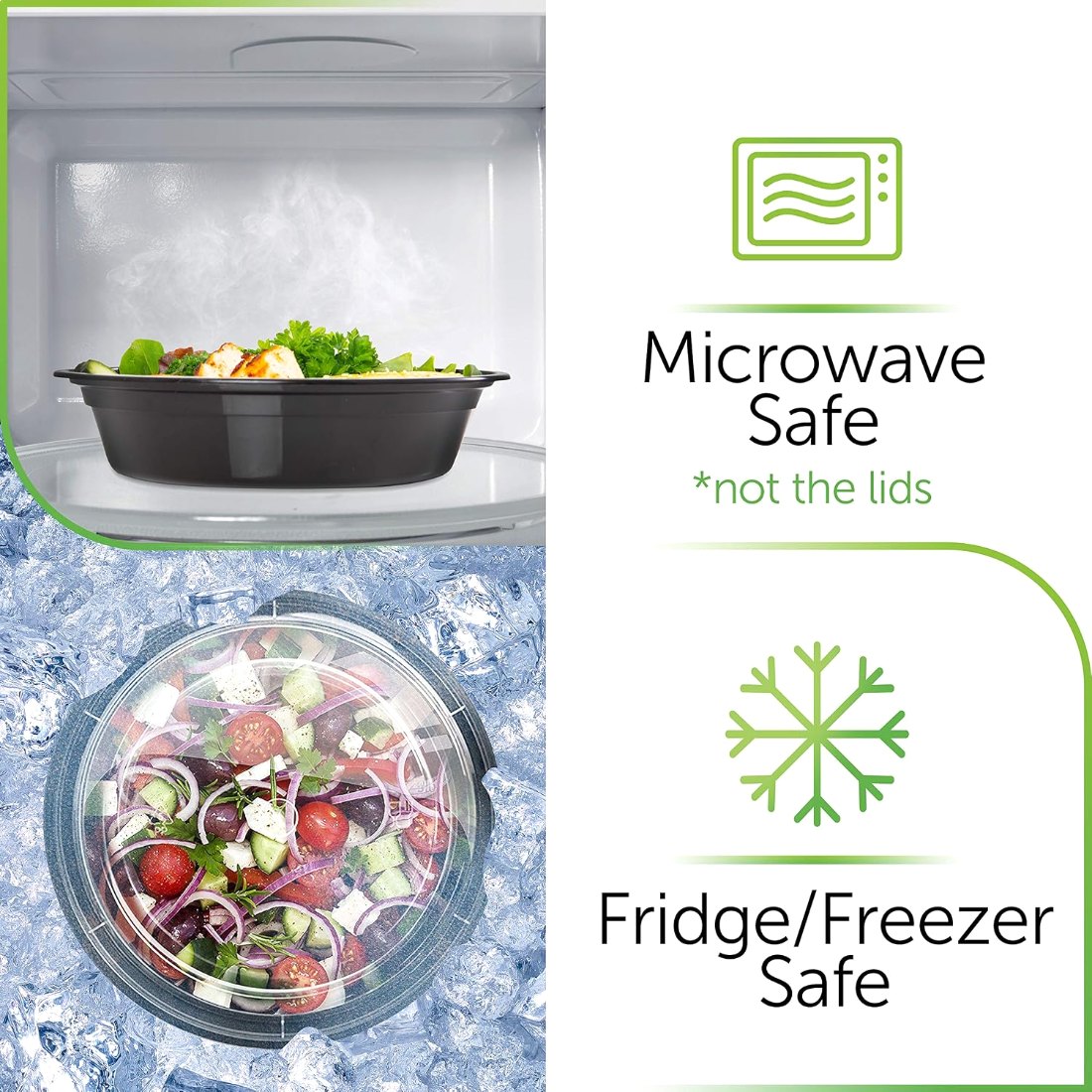 24 oz Round Plastic Bowls, 60 Pack, view 7