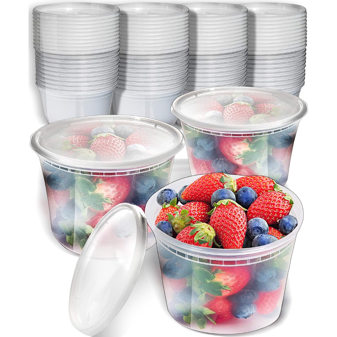 25 oz Plastic Meal Boxes, 50 Pack, view 3