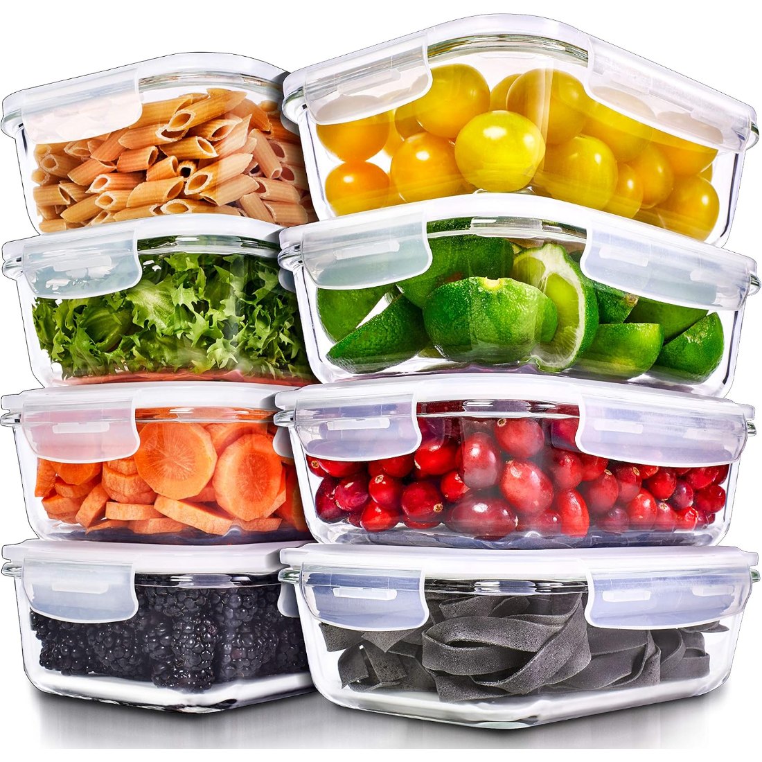 30 oz Glass Meal Prep Dishes, 5 Pack, view 6