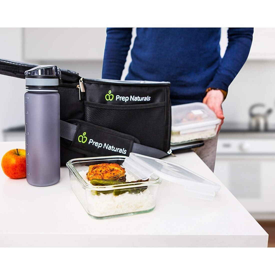 30 oz Glass Meal Prep Dishes, 5 Pack, view 7