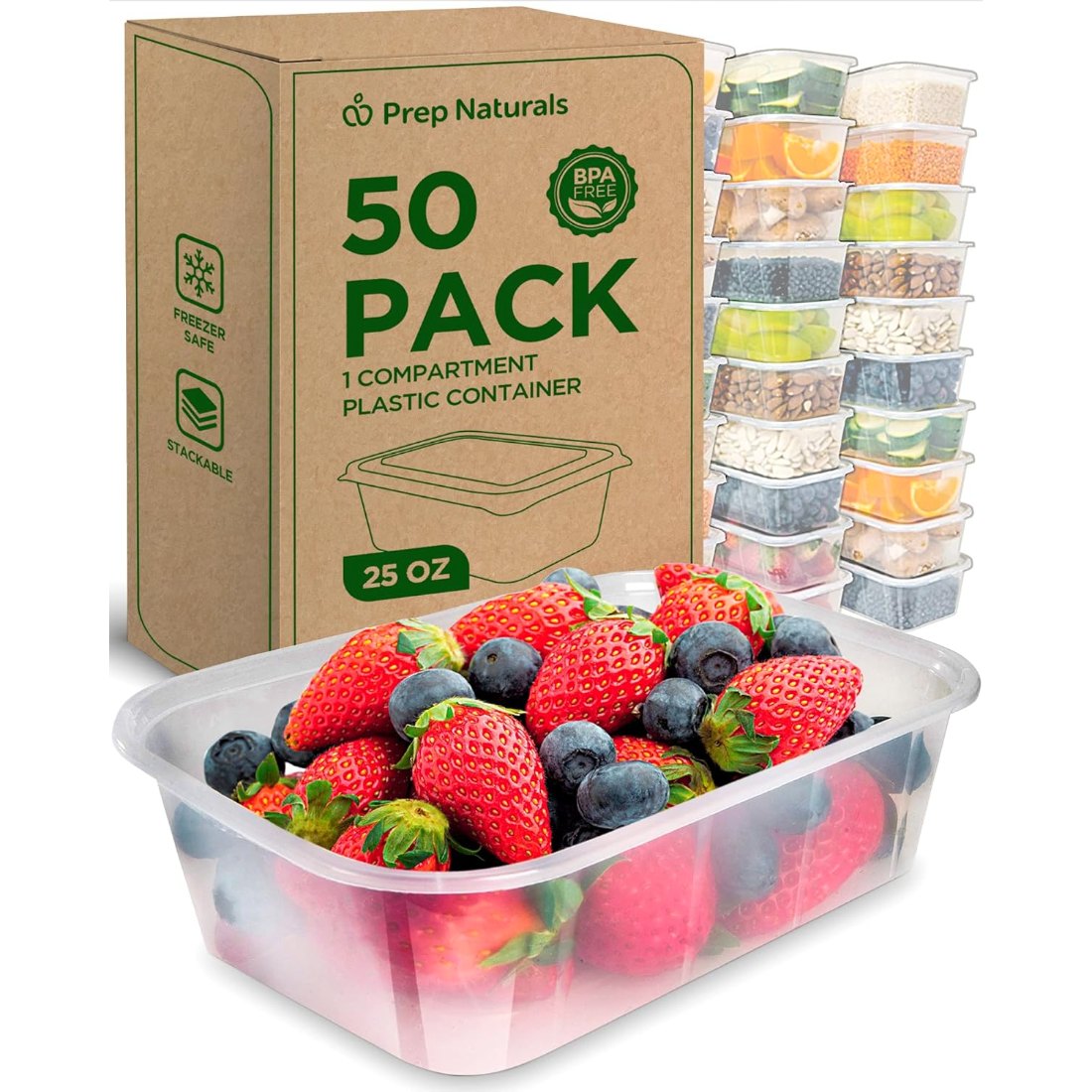 34 oz Glass 4 Pack with 50 Plastic Boxes, view 6