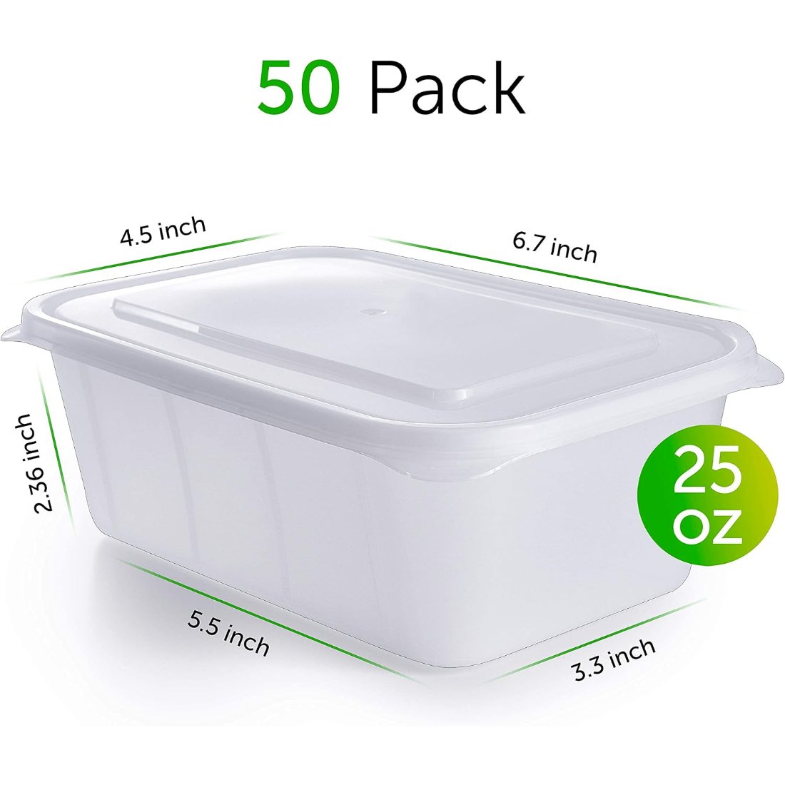 34 oz Glass 4 Pack with 50 Plastic Boxes, view 7
