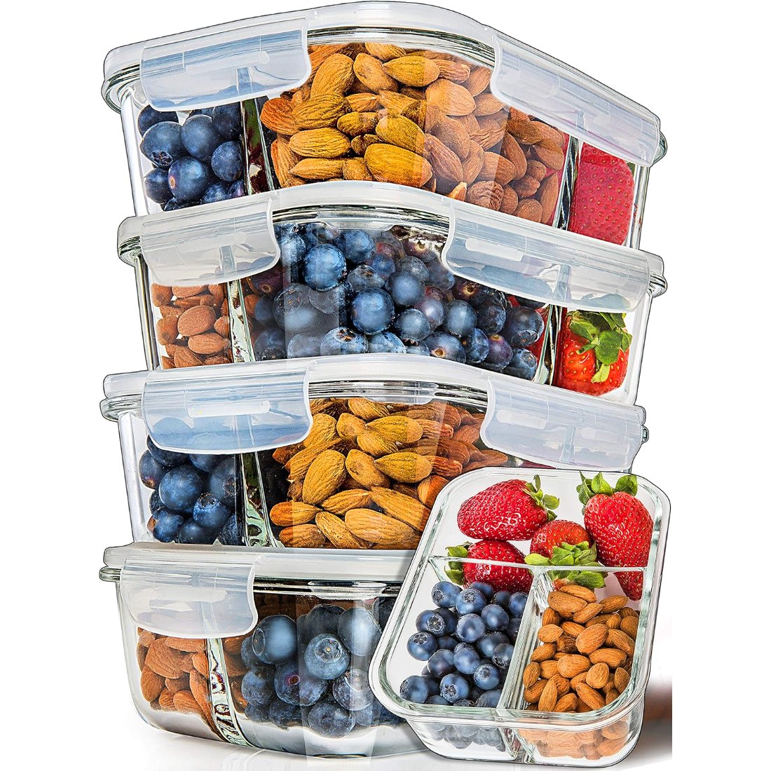 34 oz Glass 5 Pack with 50 Plastic Boxes, view 2
