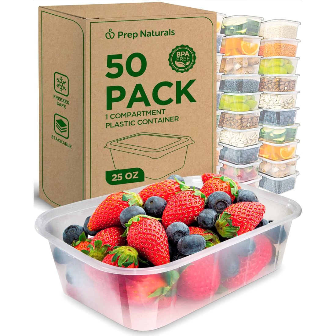 34 oz Glass 5 Pack with 50 Plastic Boxes, view 6