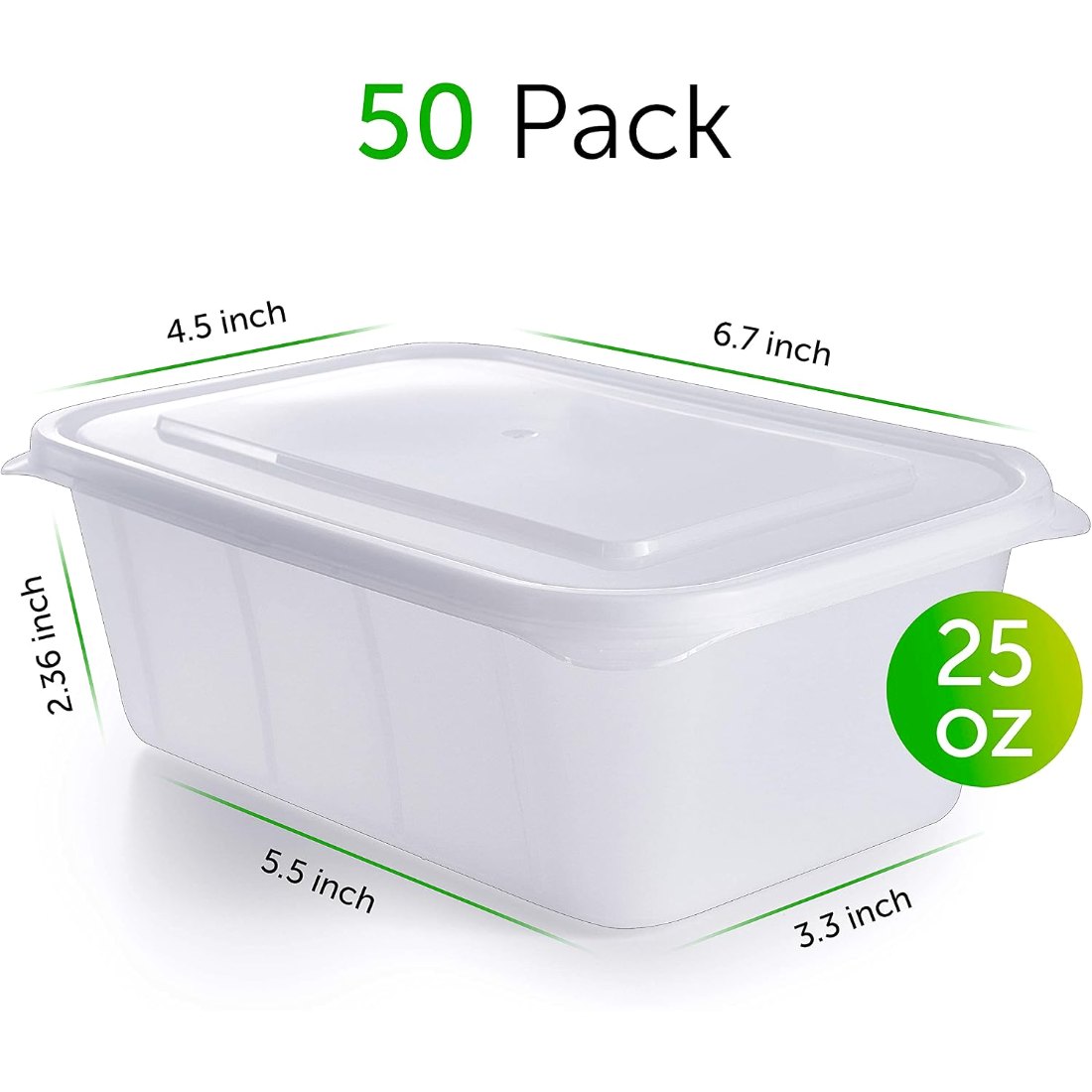 34 oz Glass 5 Pack with 50 Plastic Boxes, view 7