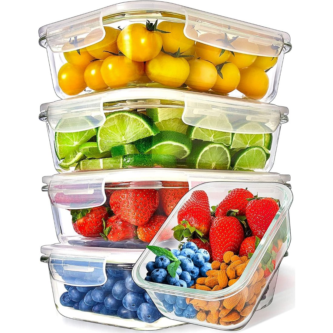 36 oz Glass 5 Pack with 50 Plastic Boxes, view 2