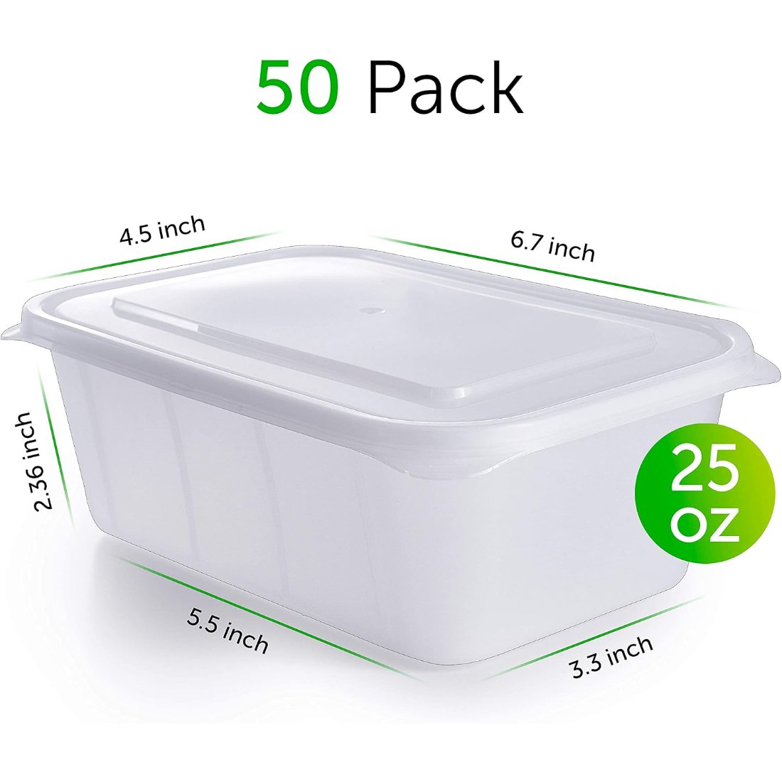 36 oz Glass 5 Pack with 50 Plastic Boxes, view 7