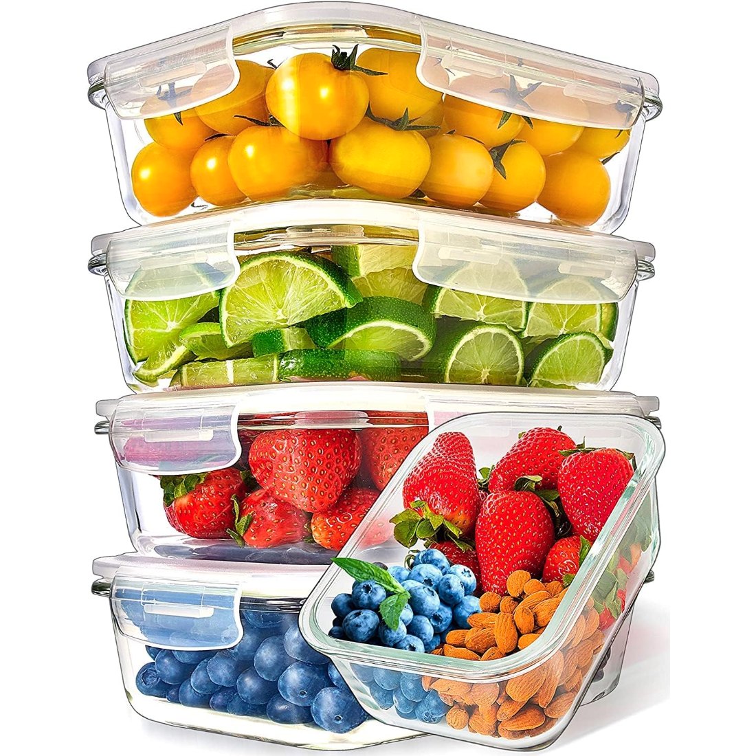 36 oz Glass Meal Prep Dishes, 8 Pack, view 2