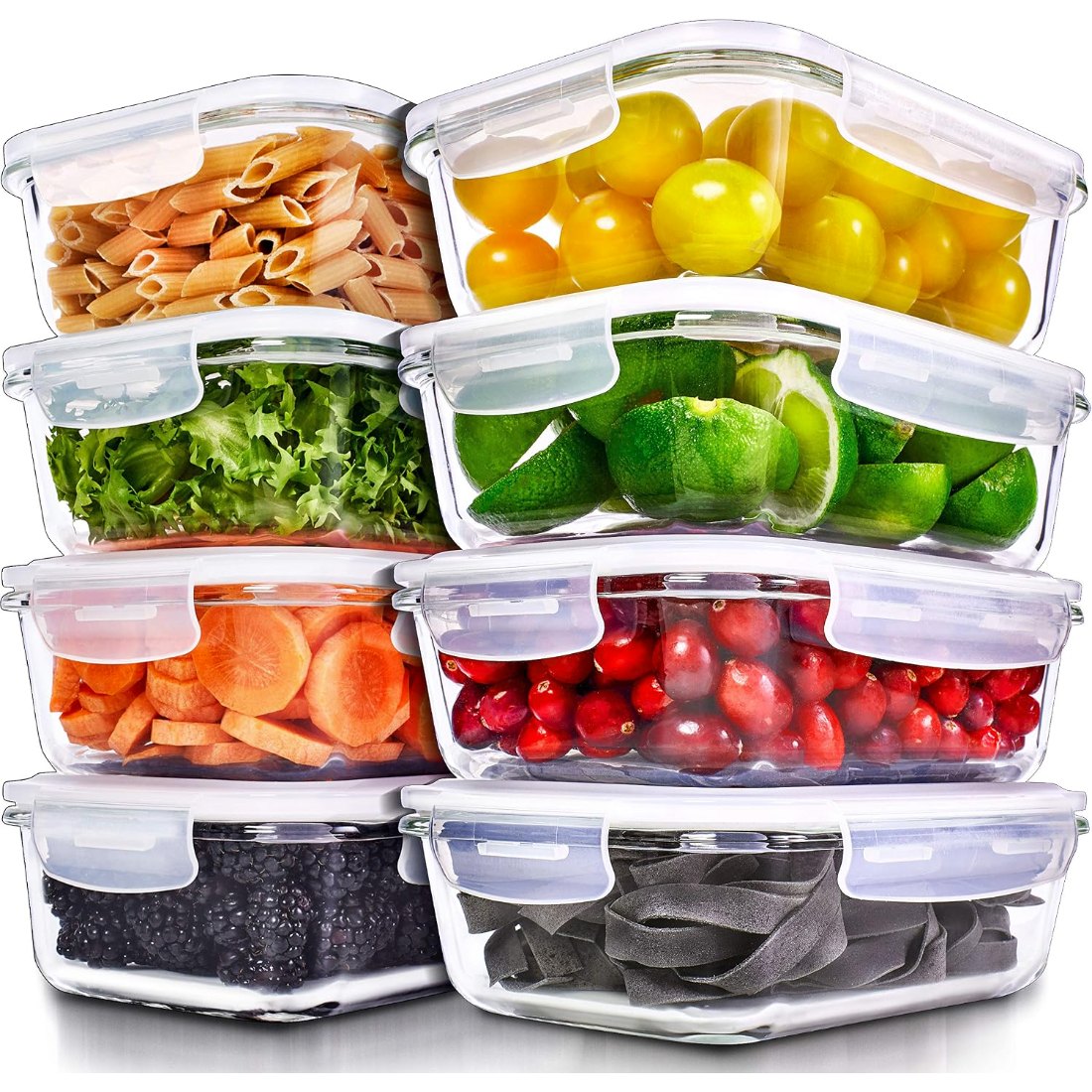 36 oz Glass Meal Prep Dishes, 8 Pack
