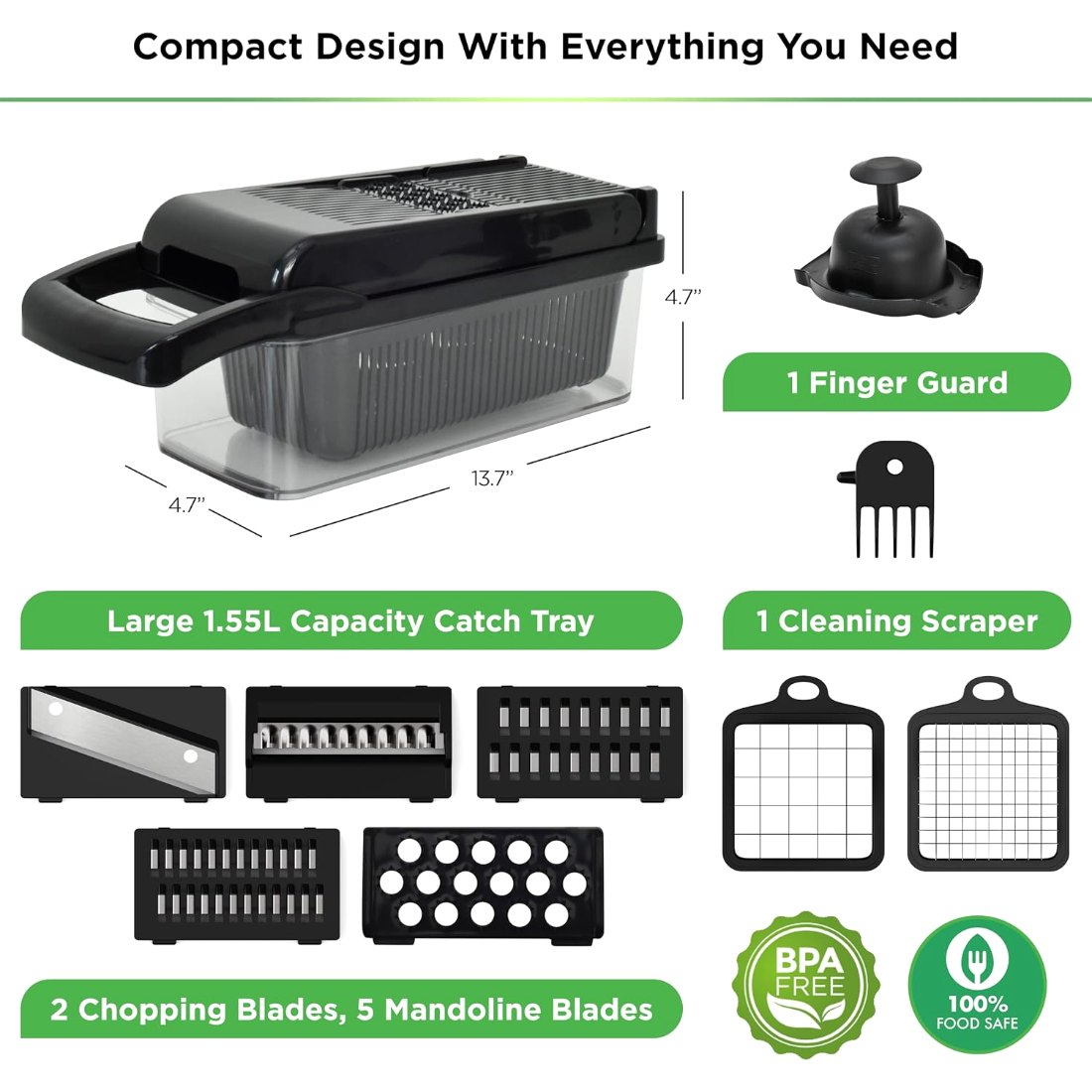 8-in-1 Vegetable Chopper and Mandoline, view 5