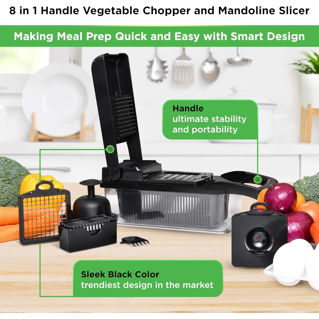 8-in-1 Vegetable Chopper and Mandoline, view 7