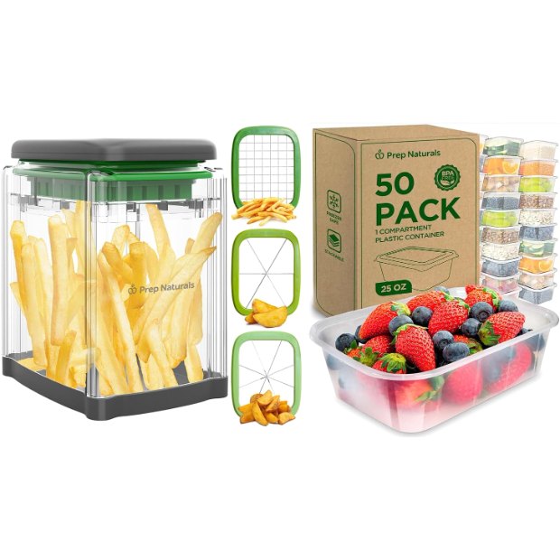 Fry Cutter with 50 Plastic Boxes