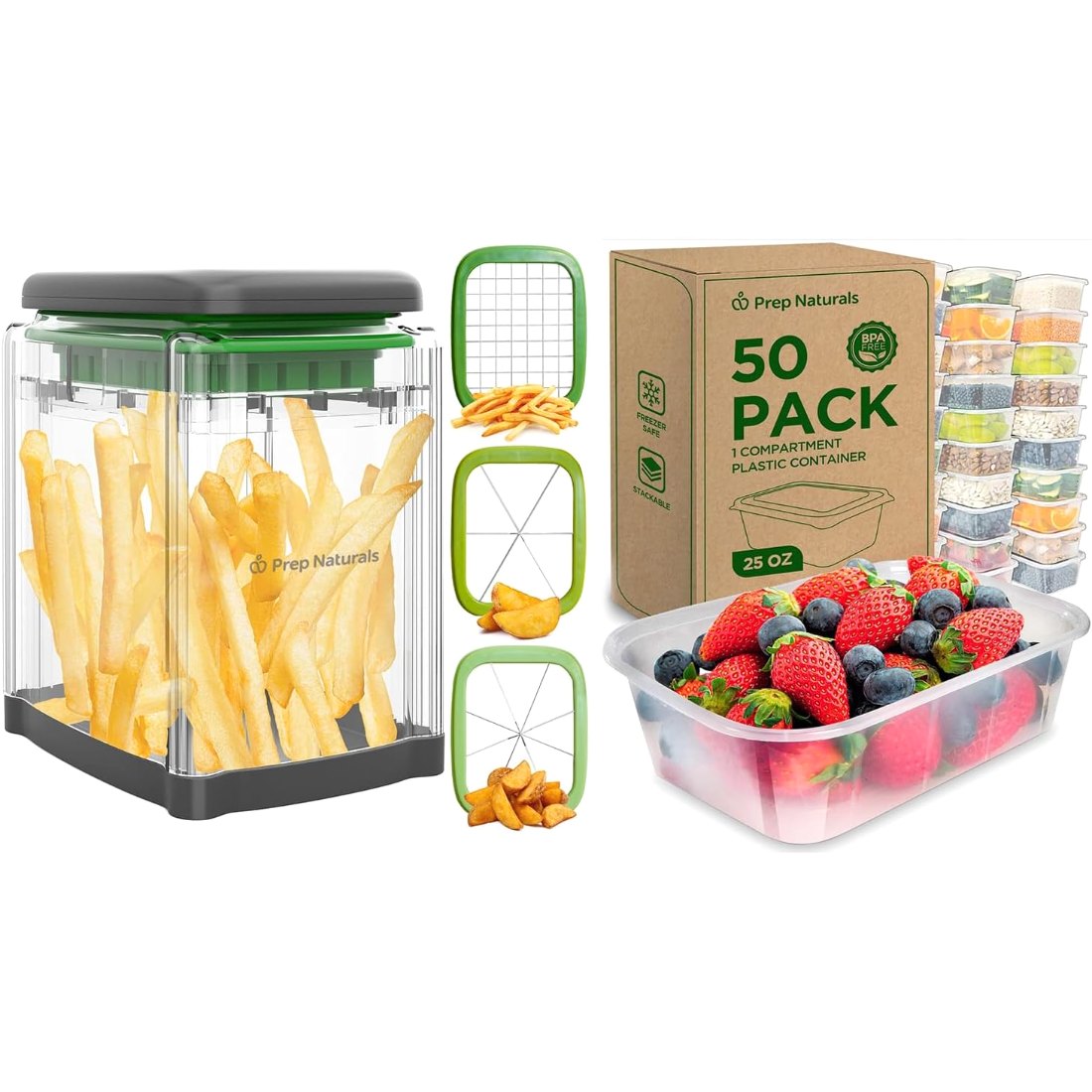 Fry Cutter with 50 Plastic Boxes